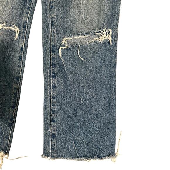 Blank NYC The Baxter Jeans Size 25 High Waist Distressed Raw Hem Denim Pants - Picture 7 of 8